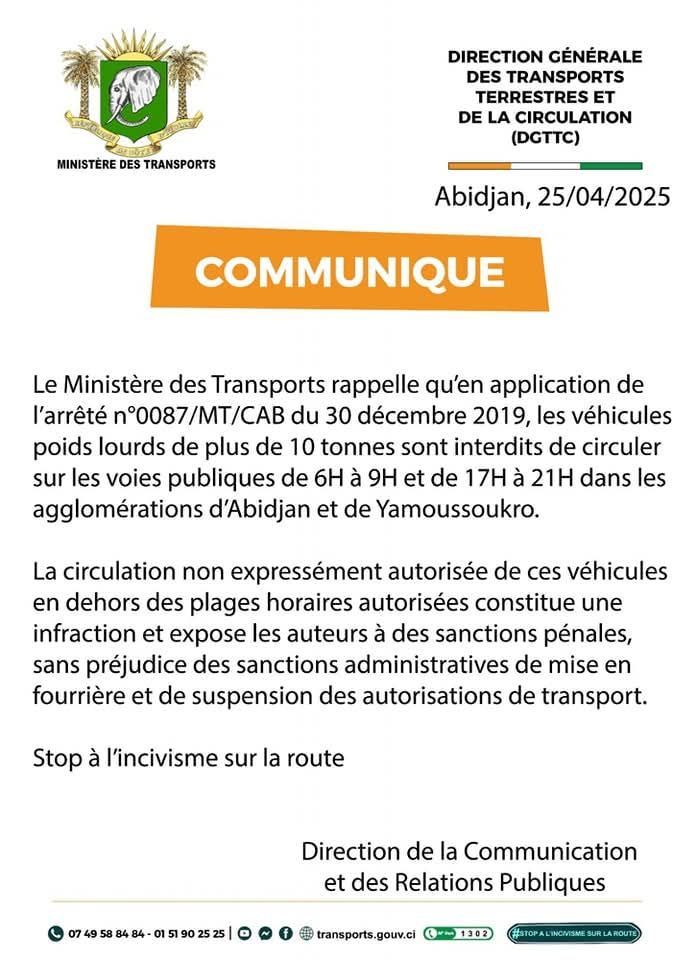 communique-du-ministere-des-transports-relatif-a-la-circulation-des-vehicules-poids-lourds-dans-l-agglomeration-d-abidjan-et-de-yamoussoukro-25-04-2025